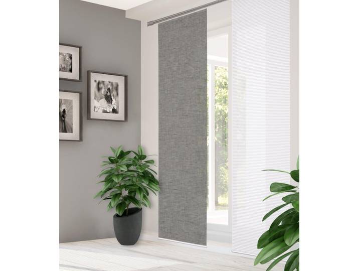 Schiebegardine HOME IN GREEN ESTRA , grau, B:60cm H:245cm, Polyester, Gardinen, Schiebegardine, Digitaldruck, Bambus, recycelt