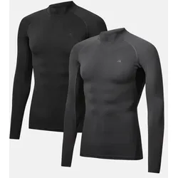 POWER KOMPRESSIONSSHIRT - Schwarz | Grau - XL