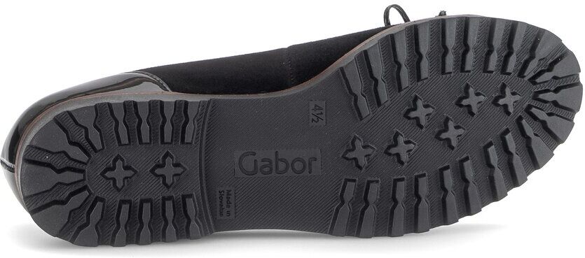 Ballerina GABOR "Sportliche Ballerina", Damen, Gr. 42,5, schwarz, Schuhe Ballerina