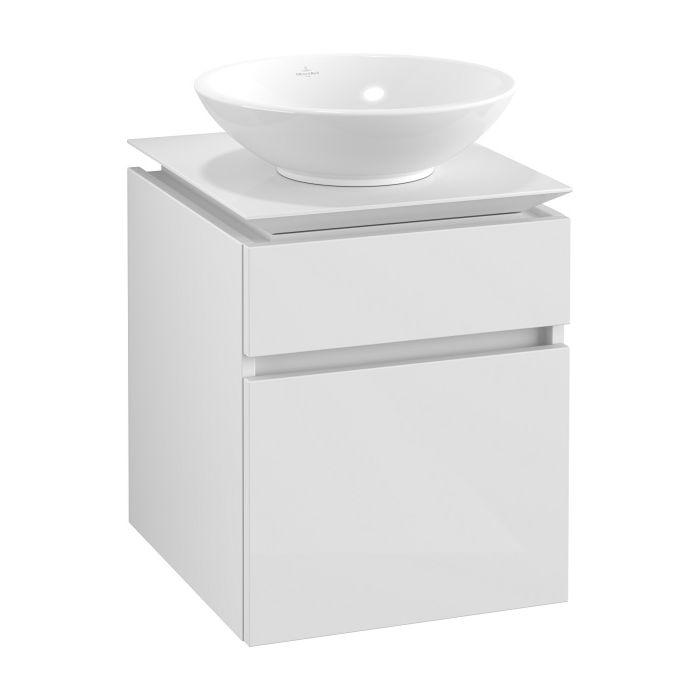 Villeroy & Boch Legato Waschtischunterschrank B56600DH 45x55x50cm, Glossy White