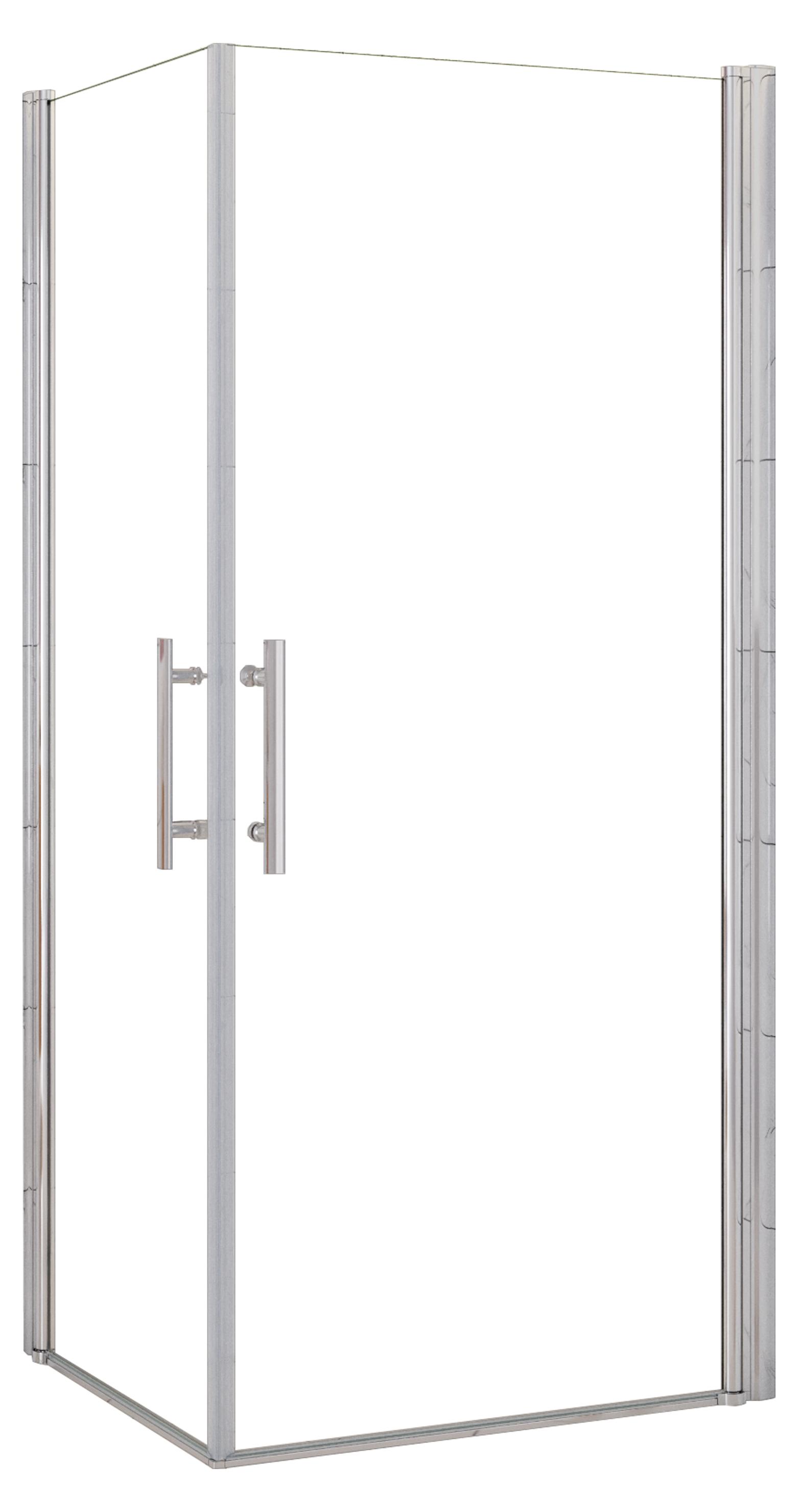 Duschspa 100x90x195cm Eckig Duschkabinen Schwingtür Duschabtrennung Drehtür 6mm ESG Nanoglas Eckeinstieg
