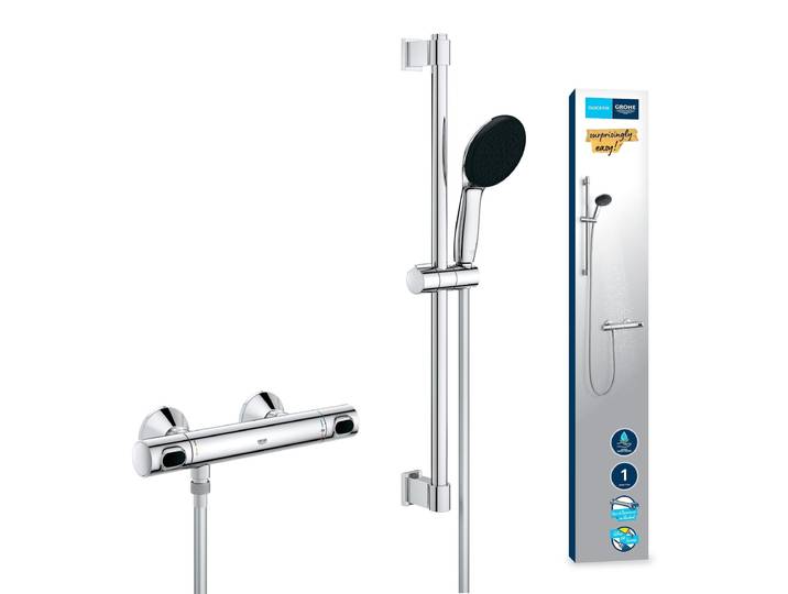 GROHE Precision Flow Mitigeur Thermostatique ensemble de douche avec barre 60cm 34800001