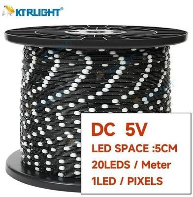 Uplift Picks WS2811 5V RGB Addressable LED Curtain Lights For DIY Projects 5.0cm (black Wire) 5v 3 Pin 20 Meters