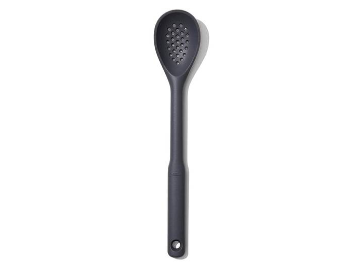 OXO - Lepel met gaatjes siliconen grijs