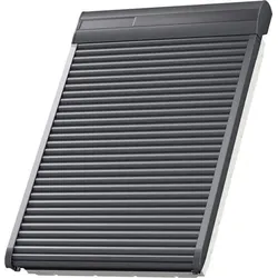 VELUX Standard-Außenrollladen inkl. Funk-Wandschalter  Solar-Rollladen SSL MK12 0000S Aluminium Dunkelgrau