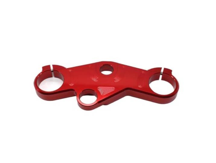 Obere Gabelbrücke， Für GSXR1000 2001-2002 CNC Obere Gabelbrücke Baum Halterung Gabeln 50 MM Motorrad Zubehör Gabelführung Gabelbrücke，(RED)