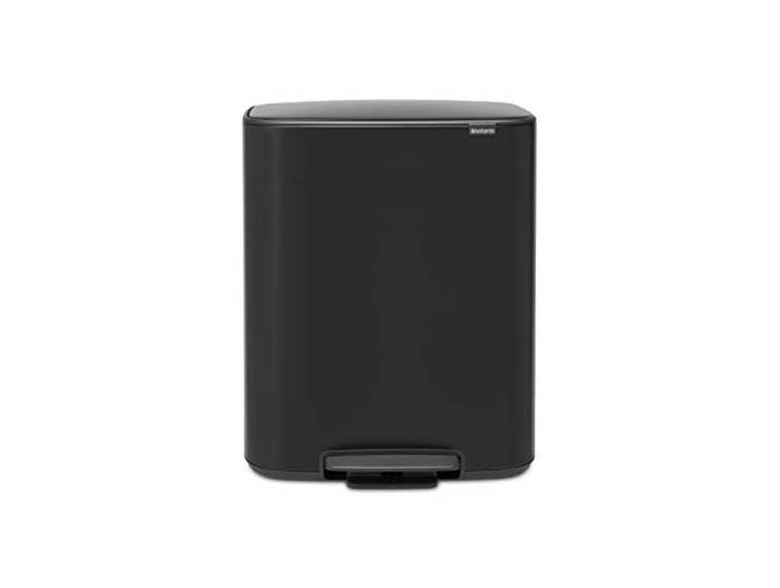 Brabantia Bo Prullenbak, Pedaalemmer, Matt Black, 2 x 30L