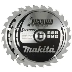 Makita, Sägeblatt, B-62985-2 HM-Säge 165X1,4X20mm 23° T25 EFFICUT 2 Stck.