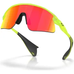Oakley, Herren, Sportbrille, Stunt Devil - Fahrradbrille (Matte Uranium, Prizm Rubin), Grün