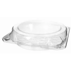 MONOUSO - Klappbox Scharnier PET für Gebäck Ø20x5cm (115 Stück)