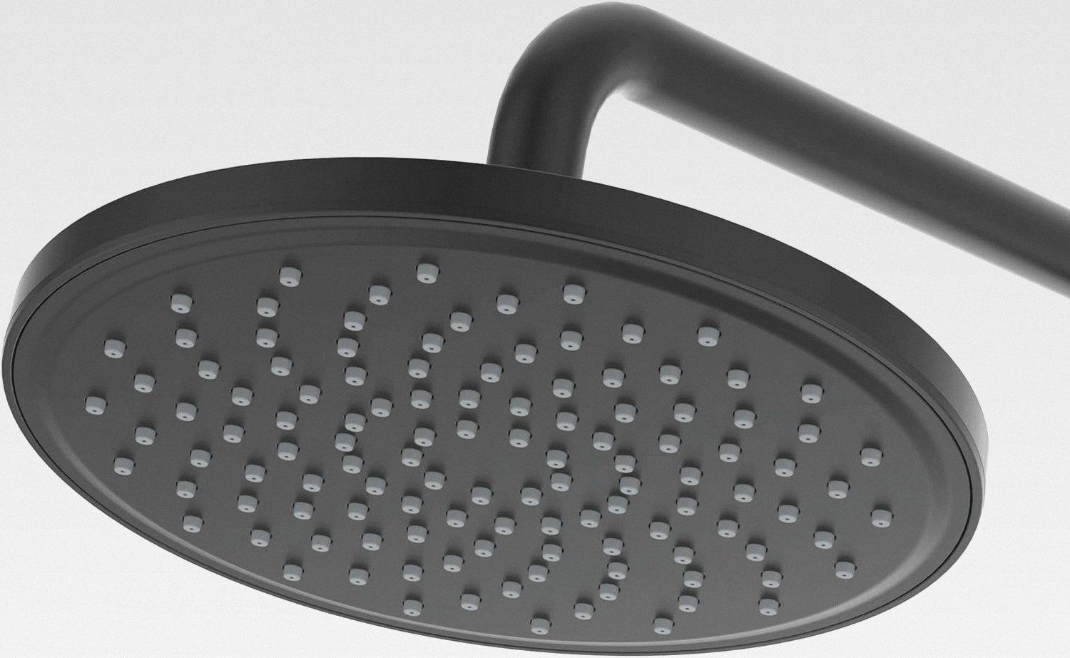 T25 | Duschsystem AP 315x492.5x1117 mm in schwarz, 12.0 l/min (3 bar) | Thermostatfunktion, Wasser- & Energiesparend, CoolBody, Sicherheitssperre