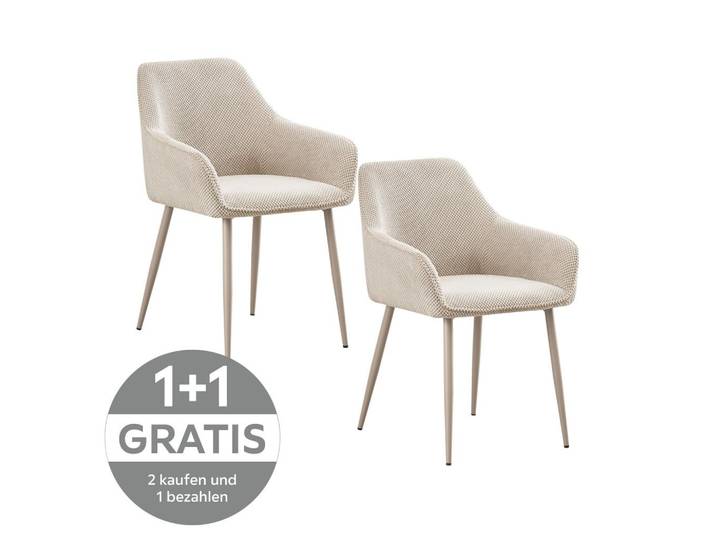 Armlehnstuhl Cora Creme gepolstert