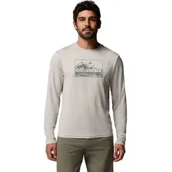 COLUMBIA Herren Shirt Parsons Point LS Graphic Tee, Größe M in Grau Grau