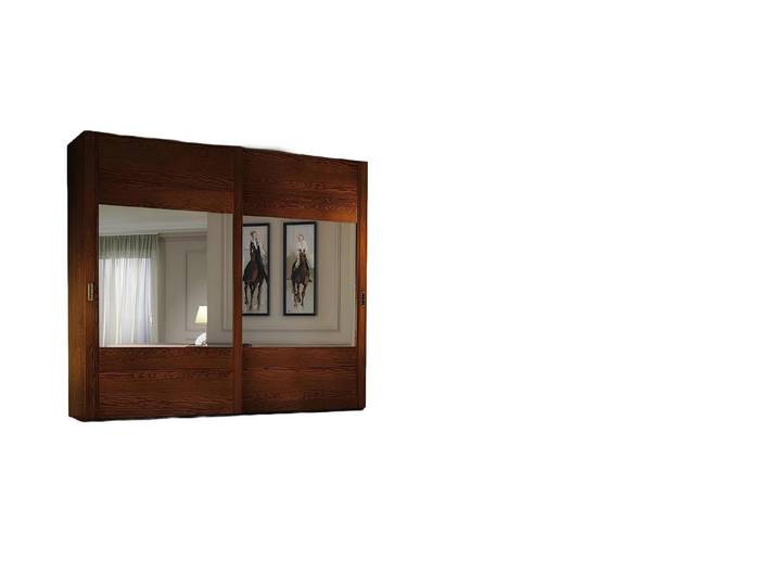 JVmoebel Kleiderschrank Moderner Holzschrank mit Spiegel und Regal für stilvolle Aufbewahrung (Kleiderschrank) Made in Europa