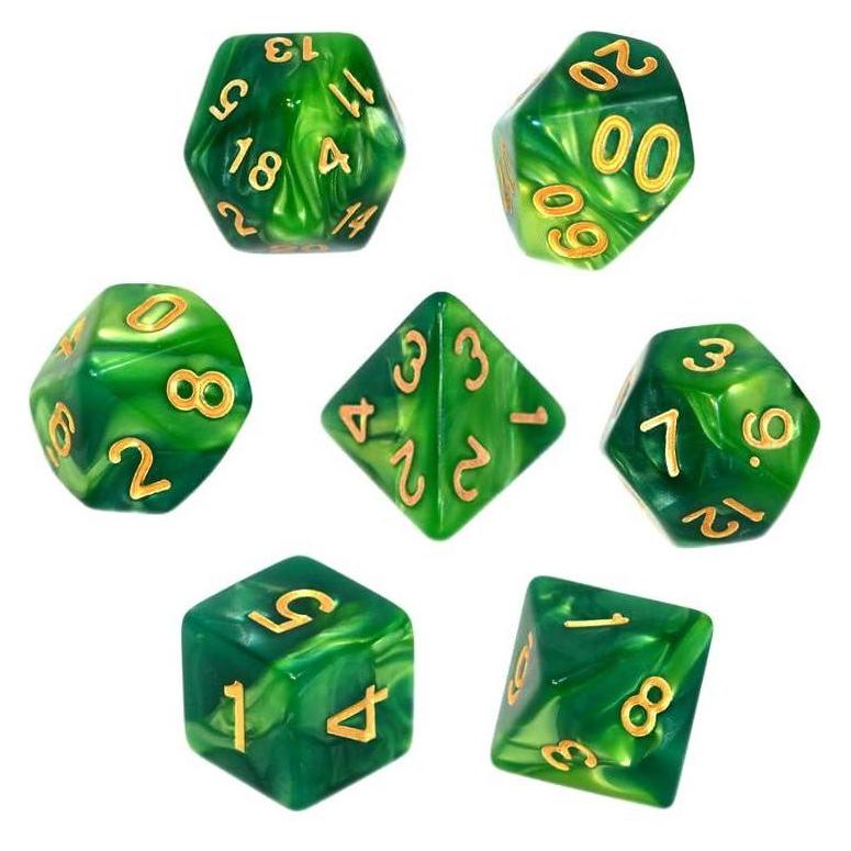 Rebel Komplet kości RPG - Dwukolorowe - Miętowo-zielone (54522611)