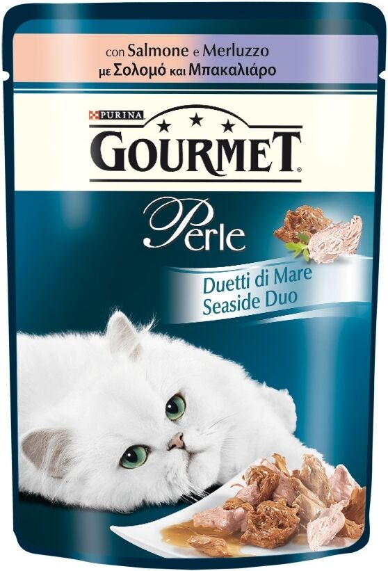 Purina GOURMET PERLE FILETTINI C/SALMONE E MERLUZZO 85GR