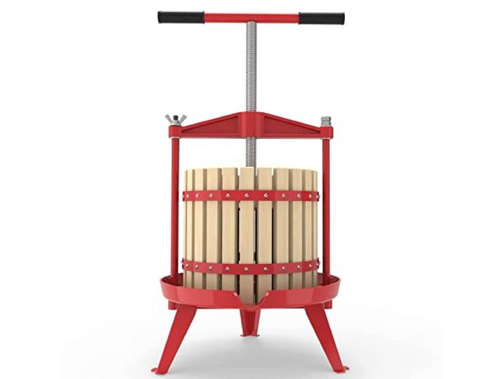 SQUEEZE master 12L Obstpresse Apfelpresse Fruchtpresse mit T-Griff für Selbst Gemachten Natürlichen Saft, Traube, Beere, Apfel, Fruchtpresse Weinpresse (Holz)