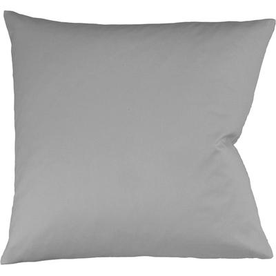 Kissenbezug FLEURESSE "Colours Mako Satin, 100% Baumwolle, mit Reißverschluss", grau, B:40cm L:40cm, Mako-Satin, Mako-Satin, Kissenbezüge, Kissenbezug, Mako Satin, glänzend, glatt, Premium Qualität