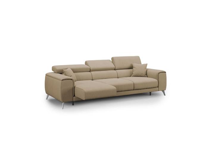 Canapé avec 3 assises coulissantes 260 cm beige