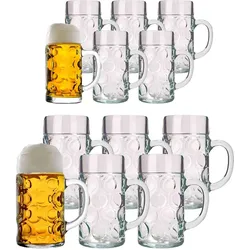 Stölzle Lausitz Bier- & Maßkrüge-Set Isar 0,5l + 1l 12er Set