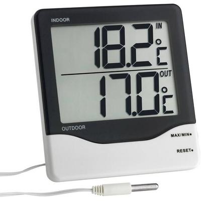 TFA Dostmann Kabelgebundenes Thermometer Schwarz-Weiß 30.1011.K