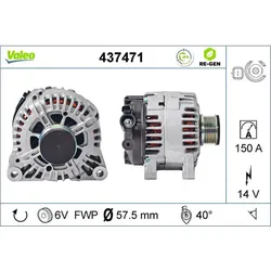 Generator VALEO 437471 für Fiat Lancia Peugeot Citroën Scudo Phedra Expert Tepee