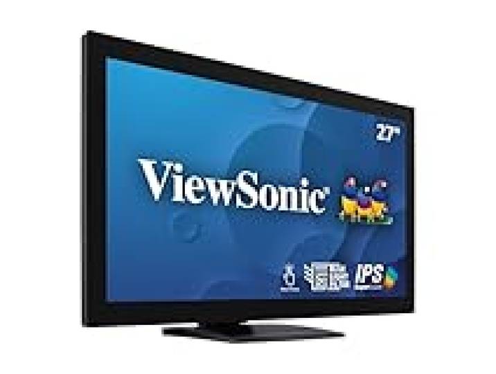 ViewSonic TD2760 Moniteur à écran Tactile 27 Full HD, 10 points Touch capacitif projeté, 200 CD/m², VGA, HDMI, DisplayPort, 2 x USB, Haut-parleurs, Noir
