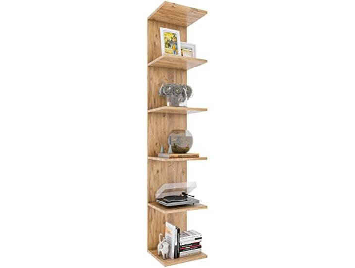 VCM Wandregal Honig-Eiche 35x30x180 cm 5 Fächer Holzwerkstoff Bücher