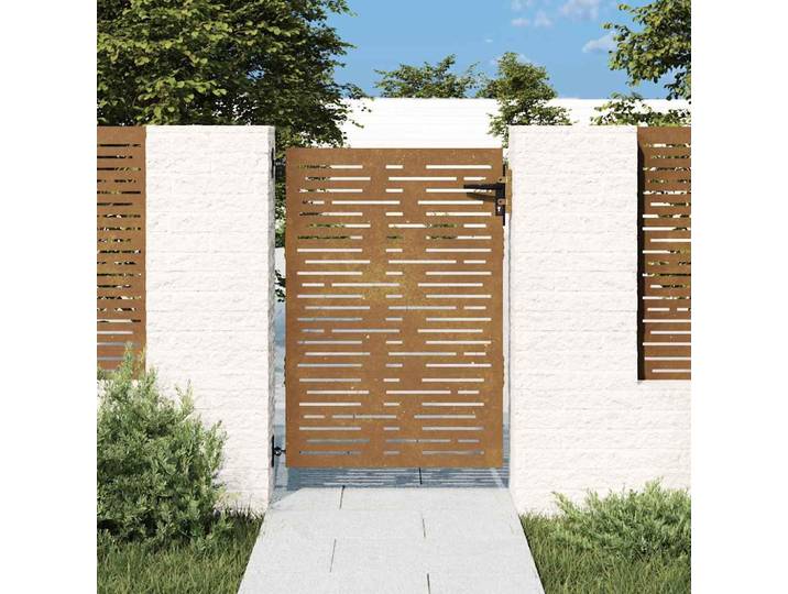 vidaXL Gartentor 85x125 cm Cortenstahl Quadratisches Design