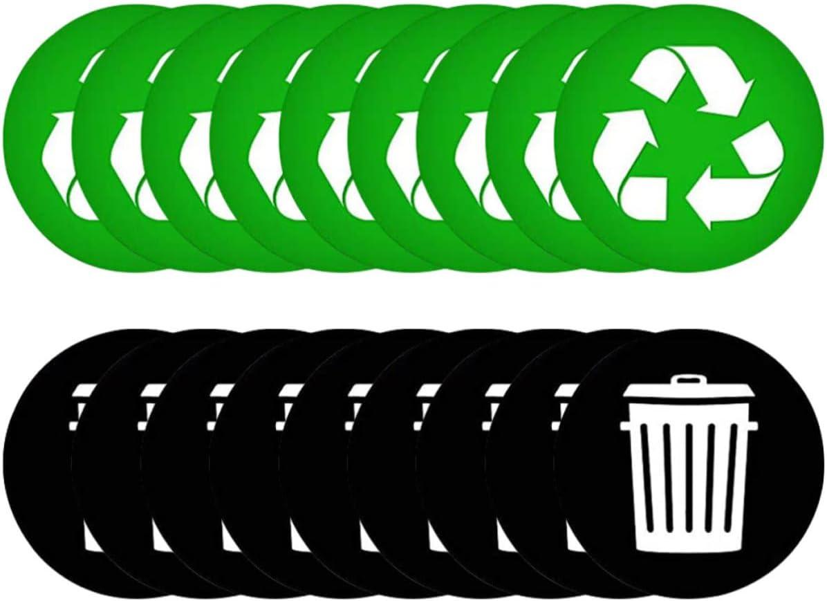 Selbstklebender Recycling-Müllsticker aus PVC für Mülltonnen