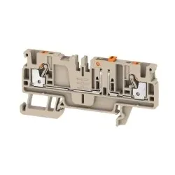 Hager KR025KD Prüftrenn-Reihenklemmen 2,5mm2, 500V/20A, PUSH IN, beige