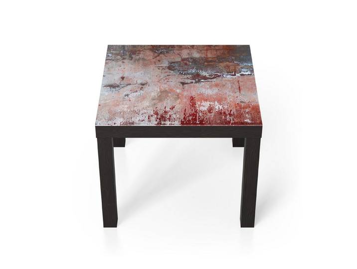 DEQORI Couchtisch 'Roter Zerfall', Glas Beistelltisch Glastisch modern