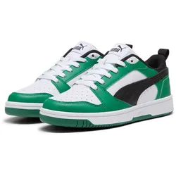 PUMA Rebound V6 Lo Sneaker Kinder 05 - PUMA white/PUMA black/archive green 37.5