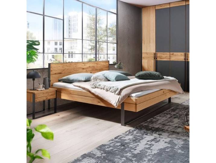 Massivholzbett Manari Komfort Wildeiche Massivholz 160x200 cm höhenverstellbar