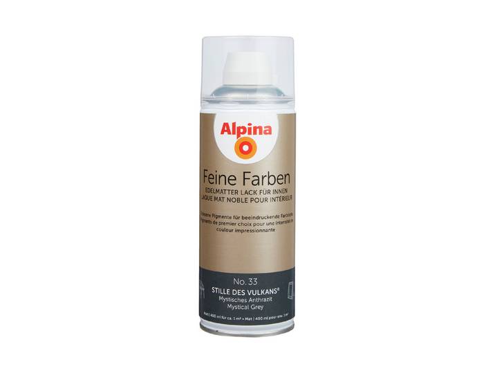 Alpina Sprühlack Feine Farben Stille des Vulkans Grau 0.4 l Edelmatt
