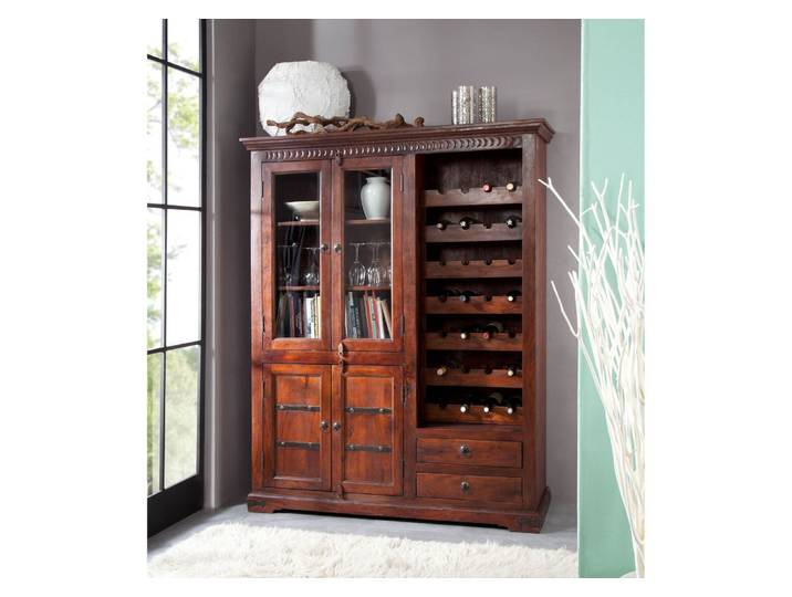 Étagère à vin 144x47 Acacia laqué Nougat OXFORD #519