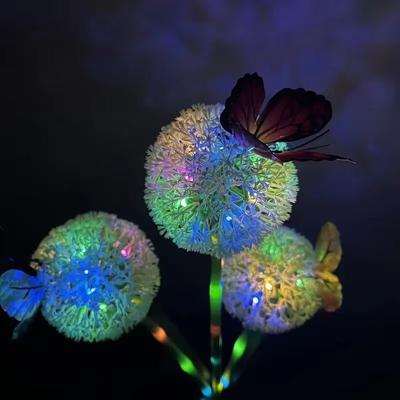 Inspired Finds SolarBloom Butterfly Dandelion Garden Light For Outdoor Decor rgb