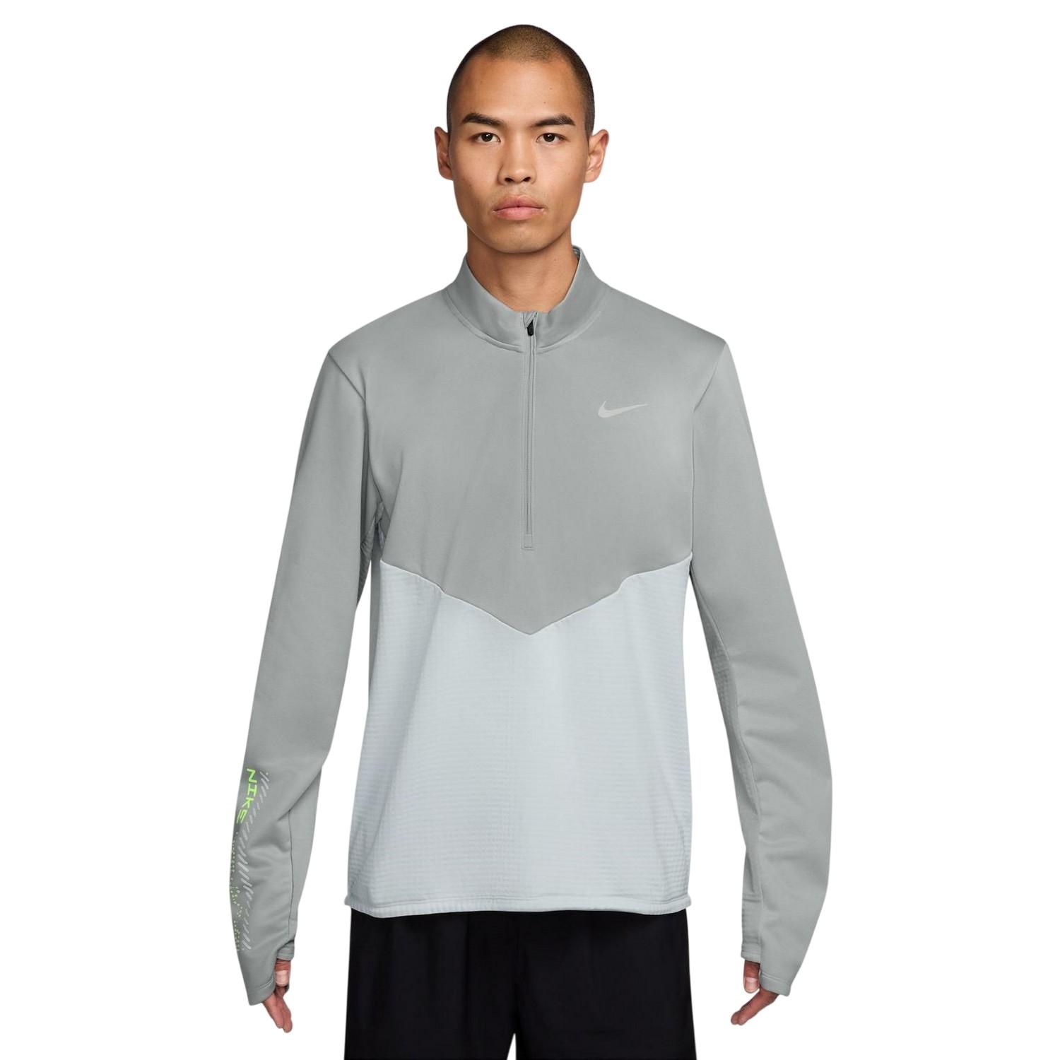Nike - "Pacer" Oberteil für Herren, mit kurzem Reißverschluss, Dri-FIT (Platin)