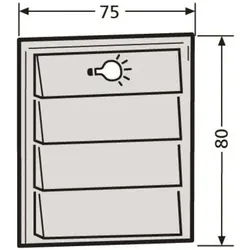 Renz, Klingel + Türsprechanlage, Tastenmodul 97-9-85276 1 Licht-/3 Taster weiss (alt:97-9-85108)