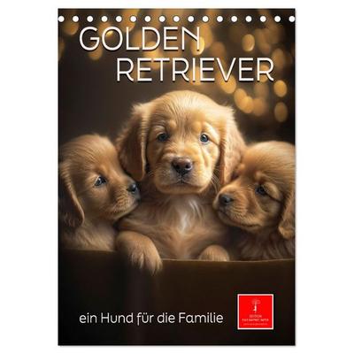 Golden Retriever - ein Hund für die Familie (Tischkalender 2026 DIN A5 hoch), CALVENDO Monatskalender