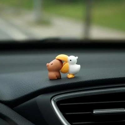 Uplift Essentials Funny Capybara With Duck Dashboard Ornament Funny Capybara With Duck Dashboard Ornament