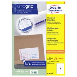 Avery-Zweckform 3478-200 Universal-Etiketten 210 x 297 mm Papier Weiß 200 St. Permanent haftend Farblaserdrucker, Laserdrucker, Farbkopierer, Kopierer,