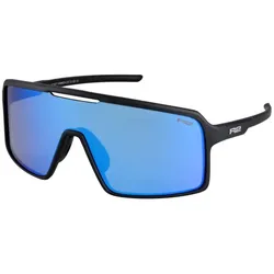 R2 Winner Sonnenbrille mattes Schwarz/Rauch/Blauchrom