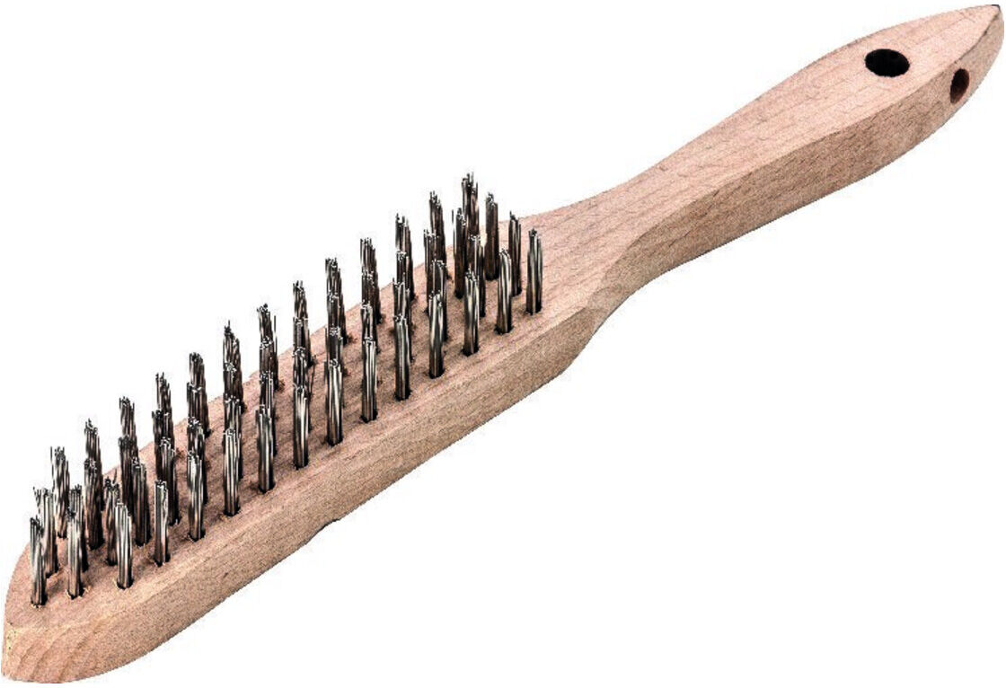 Lessmann Handdrahtbürste V4A glatt 3-reihig 0,3mm (105731)
