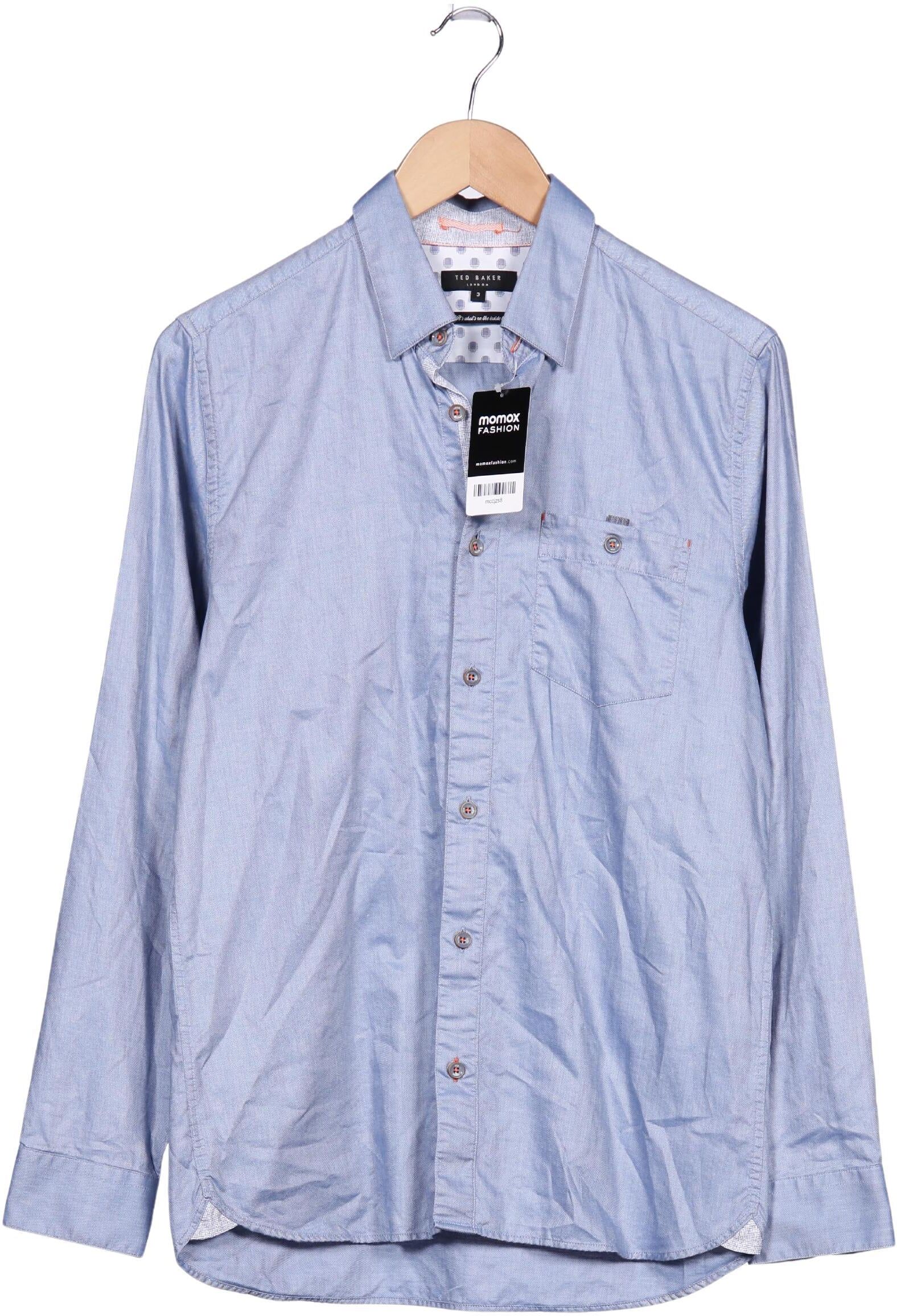 TED Baker Herren Hemd, Hellblau, Gr. M (Ted Baker 3), Baumwolle - Second Hand