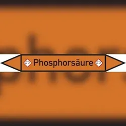 Rohrleitungskennzeichen Phosphorsäure - 270x37 mm Folie selbstklebend