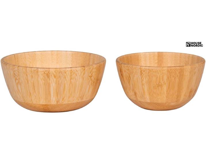 Set mit Salatschüsseln CHEFALU massives holz natürliches holz