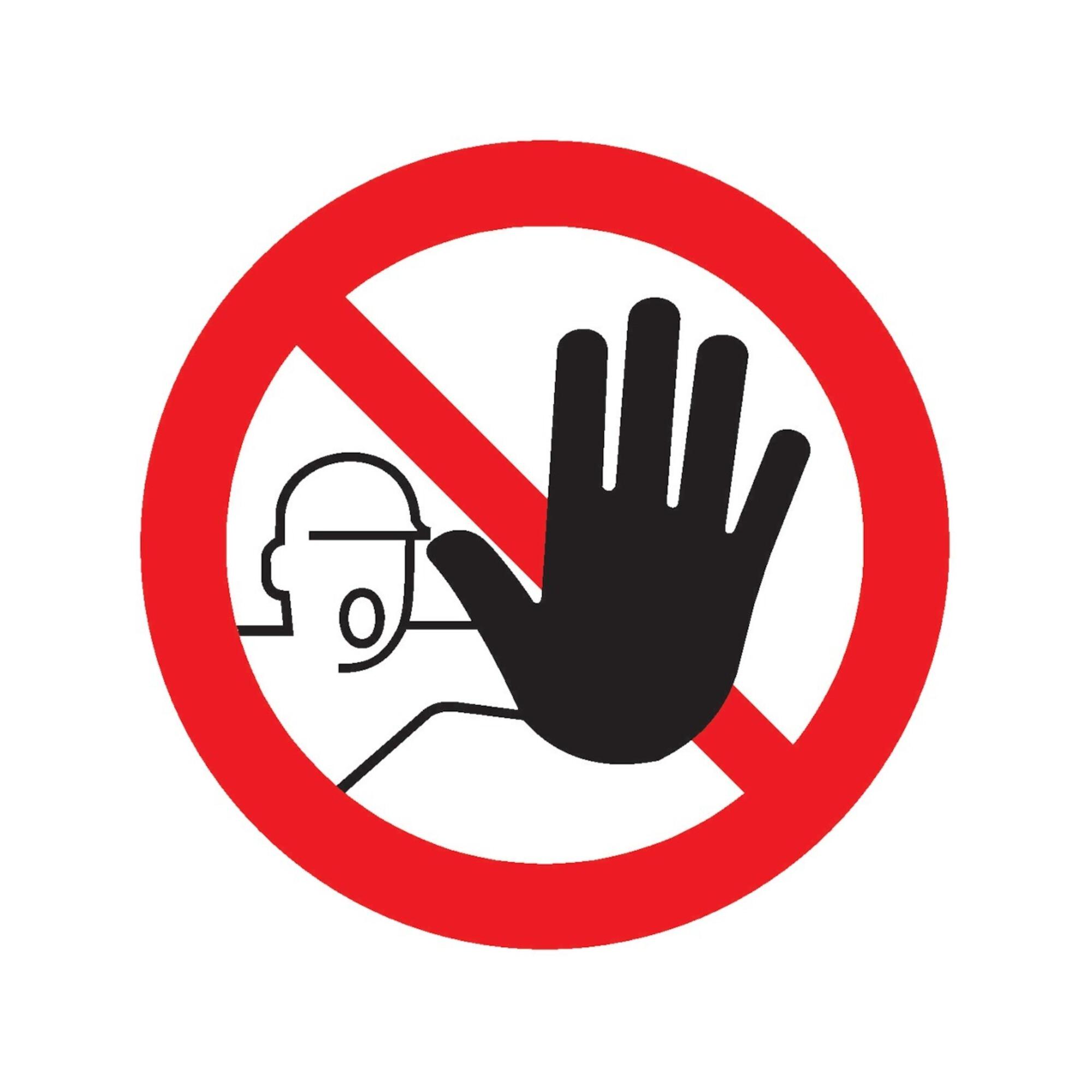 SafetyMarking Verbotsschild Folie D100 mm Zutritt für Unbefugte verboten ; wolk (21.0832)