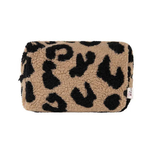 Life of Bulu teddy toilettas met panterprint bruin
