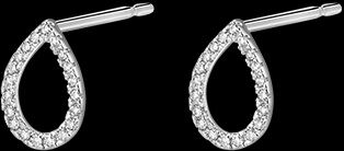 Edenly Ohrstecker Frische - AlphÃ©e - WeiÃŸgold, 9 Karat, mit Diamanten